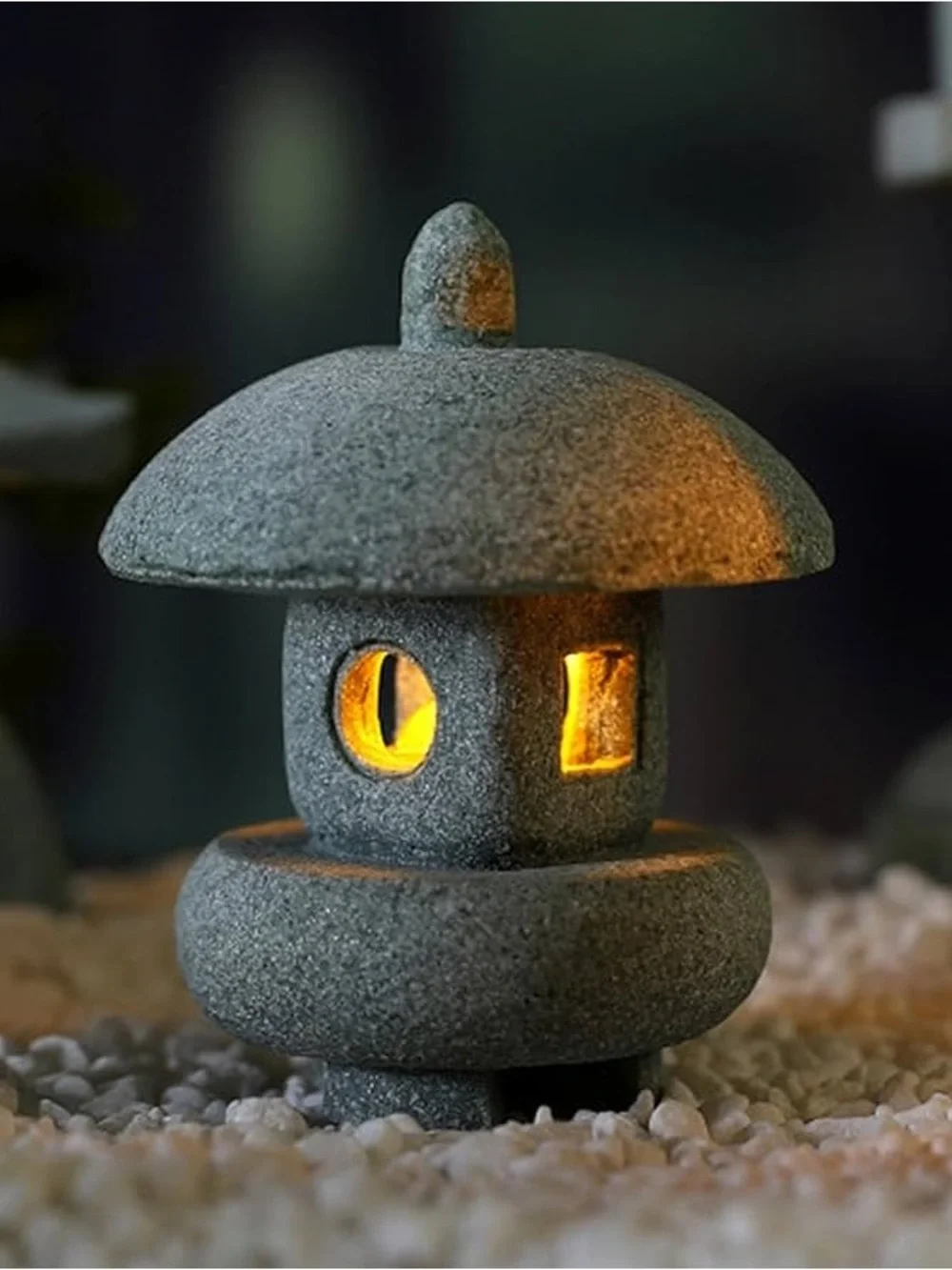 Gray Stone Lantern Accent Light - Serene Home Décor